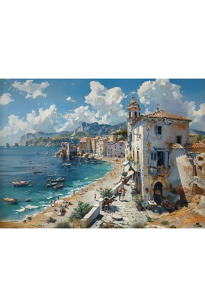 Anatolian Puzzle 1000 Piece Jigsaw Puzzle - Seaside Town 1181