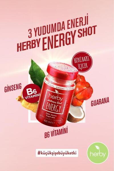 Genel Markalar Energy Ginseng Shot 24'lü Paket Enerji Desteği Bitki Bazlı Içecek 60 ml