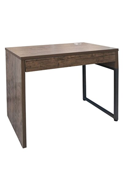 Mahmayi مكتب MP2 ذو درج واحد وسطح من الميلامين مع أرجل فولاذية رمادية داكنة (...