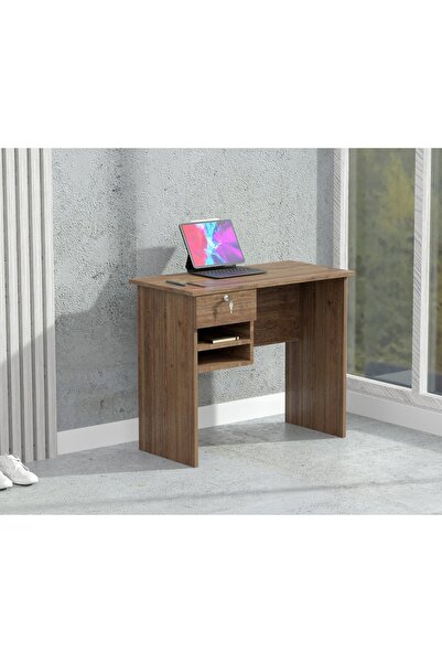 Mahmayi MP1-9045 Solama Office Desk with Paper Rack (Brown)