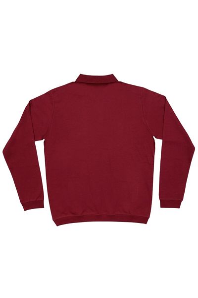 Masimar Men's Interlock Fabric Buttoned Polo Collar Sweatshirt