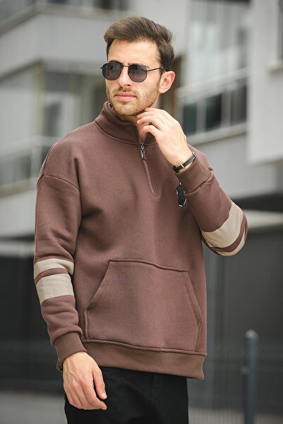 Oksit Babar Uc Yarn На флісі вишитий комір на блискавці на підставці з великим коміром чоловічий світшот