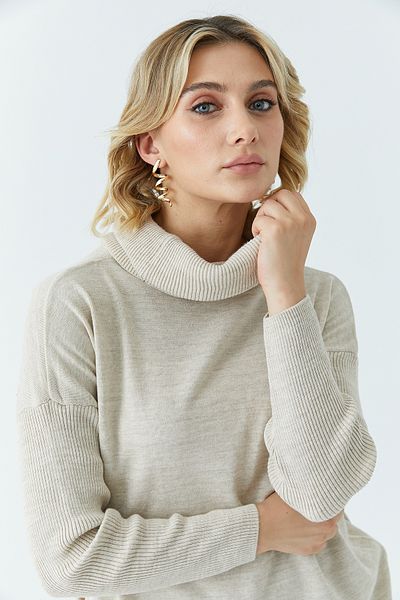 ModaPlaza Pulover casual de damă cu guler degajat - 5440