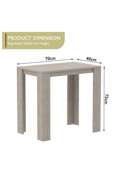 Mahmayi Modern Study Desk Support, Modern Executive Desks Ideal for Office, Home - White Concrete