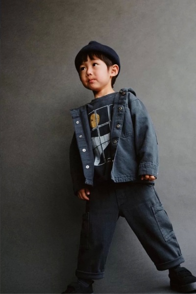 Kidmark Çocuk Modası قميص سترة الدنيم للأولاد