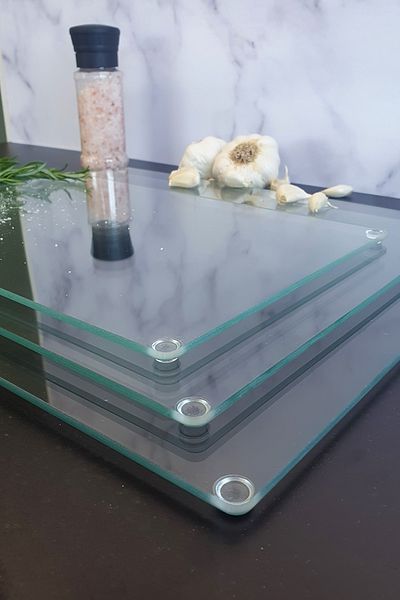 Decorita Translucent Glass Cutting Board - Set of 3