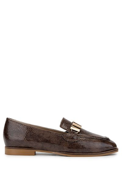 Tamer Tanca Women's Genuine Leather Brown Loafer Shoes