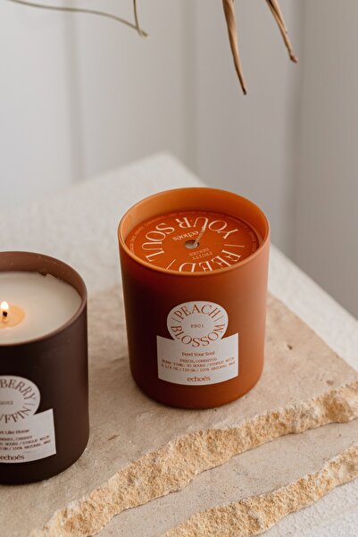 Echoes Candle & Scent Lab. Peach Blossom Kokulu Küçük Doğal Mum 150 gr