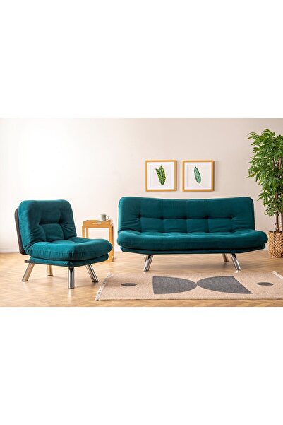 Pafu Hippo Yataklı Koltuk Takımı - Petrol