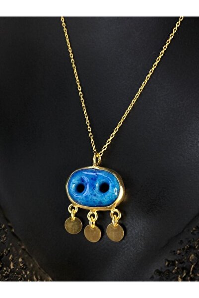 vogutima jewelery&silver by timuçin mavili Kadın Gümüş Kolye - Mardin Süryani Gözü Işıklı Kutuda • Sevgiliye • Eşe • Anneye • Arkadaşa