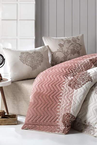 Kristal Single Dusty Rose Duvet Cover Set - Four Seasons Tanem