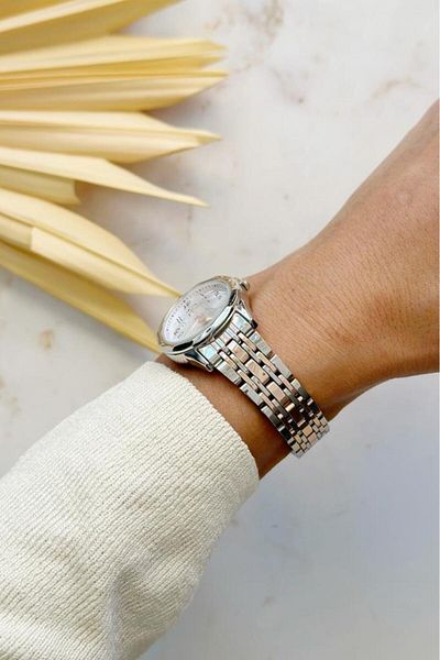 OQQO Fermo Rose Silver Women's Wristwatch