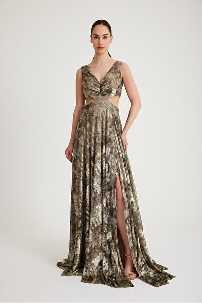 MAXXE 5673ETL SİMLİ TÜL EMPİRME ABİYE ELBİSE