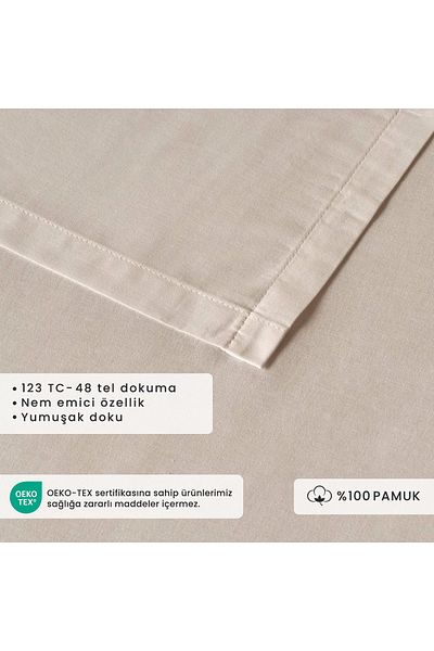 Bella Maison 100% Cotton Ranforce King Size Flat Sheet White (260X280 cm)
