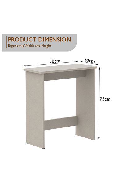 Mahmayi Study Desk with Foot Rest Support, Executive Desks Ideal for Home and Office - Light Grey