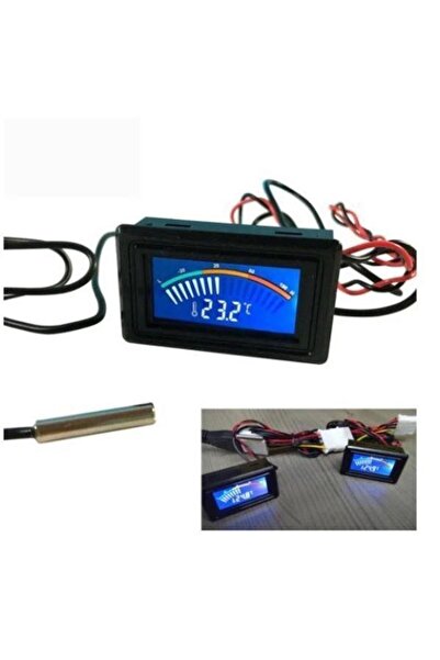 Hatfon Elektronik Termometre Dc 5-25v Sıcaklık Ölçüm Cihazı Panel Tip -50 °C ...