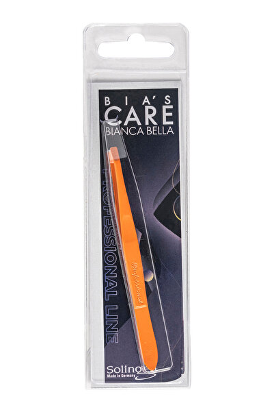 Bianca Bella Solingen Profesyonel Düz Ağızlı Cımbız Turuncu OR-4117