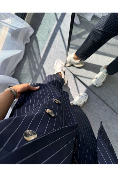Trend Marfa Atlas Fabric Premium Size Fit ujjatlan kabát mellény szett nadrággal