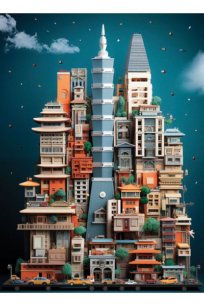 Anatolian Puzzle 1000 Piece Jigsaw Puzzle - Taipei 1187