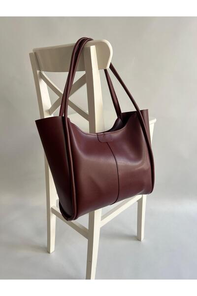 Mia Collection حقيبة يد و كتف نسائية موديل المدرسة باللون العنابي