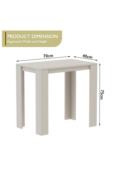Mahmayi Modern Study Desk Support, Modern Executive Desks Ideal for Office, Home - Light Grey