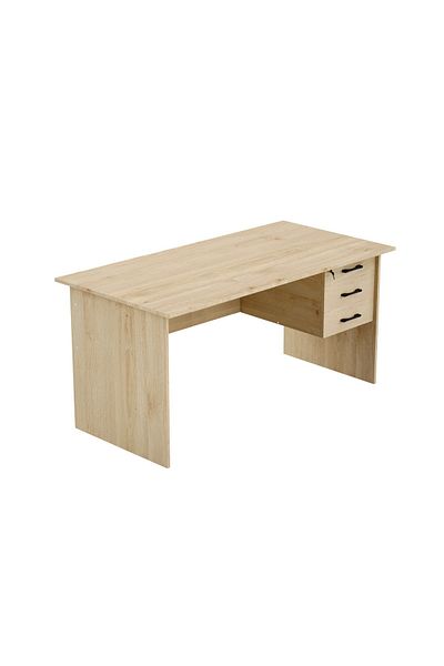 Mahmayi MP1 160x80 Writing Table With Hanging Pedestal - Oak
