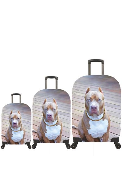 MY SARACİYE My Saddlery Suitcase Cover, Suitcase Cover Large, Medium, Cabin Size Case Set, My 87 Pitbull