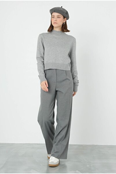 HEQA Плісировані брюки з високою талією, димчасті