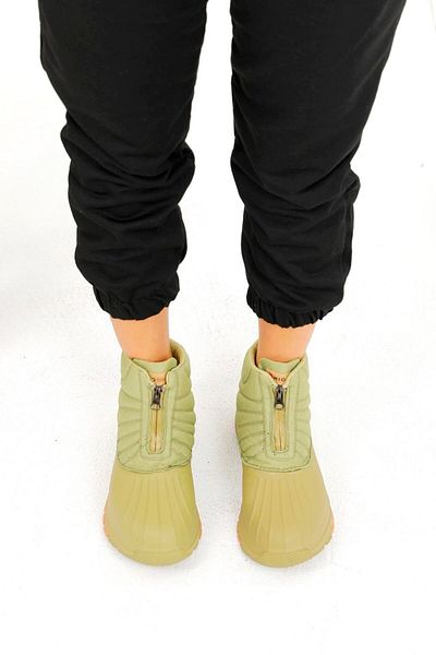 Beyond Γυναικείες μπότες Olive Green Tunder Faylon με φερμουάρ με λεπτομέρειες 4cm Byndfay07