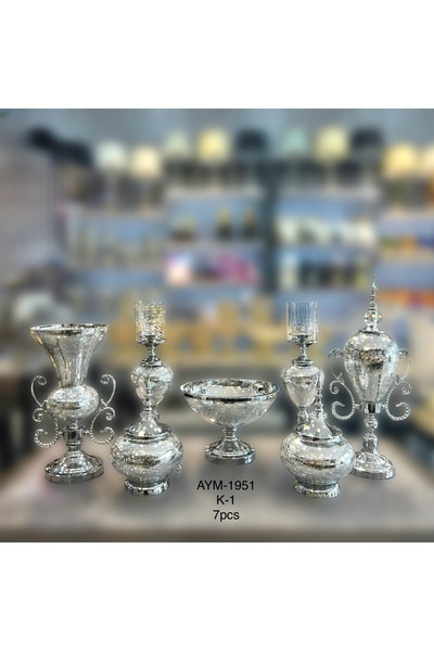 EVRA 7 Parça Cam Salon Seti Konsol Takımı Kod-1951