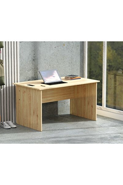 Mahmayi Writing Table With Desktop Socket And USB AC Port - Oak