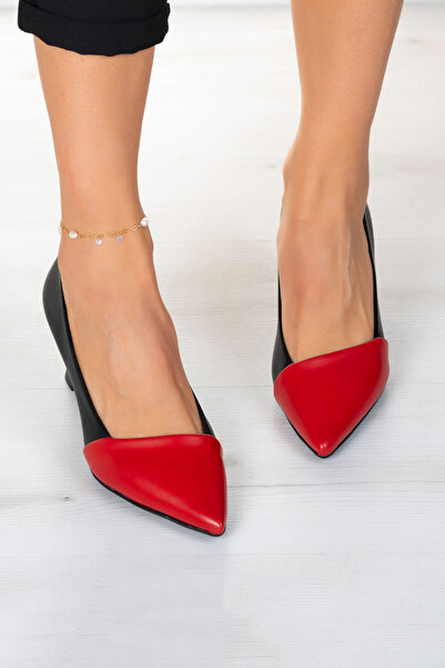 Erkan Saçmacı Laura Black Red High Heels 6 Cm.