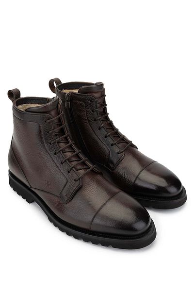 FABI Men's Genuine Leather Brown Casual Boots