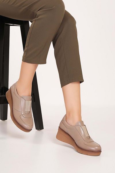 Gondol Genuine Leather Anatomical Sole Comfortable Rubber Detailed Shoes Elnr.5866