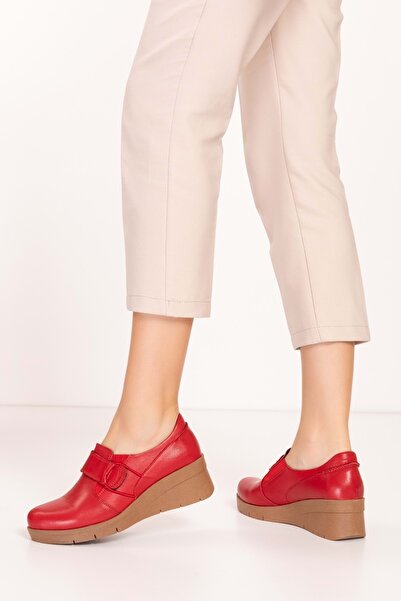 Gondol Hakiki Deri Anatomik Taban Rahat Lastik Detaylı Ayakkabı Elnr.5869