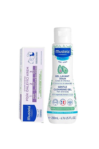 Mustela Yenidoğan Saç Ve Vücut Şampuanı 200 ml + Pişik Kremi 50 ml