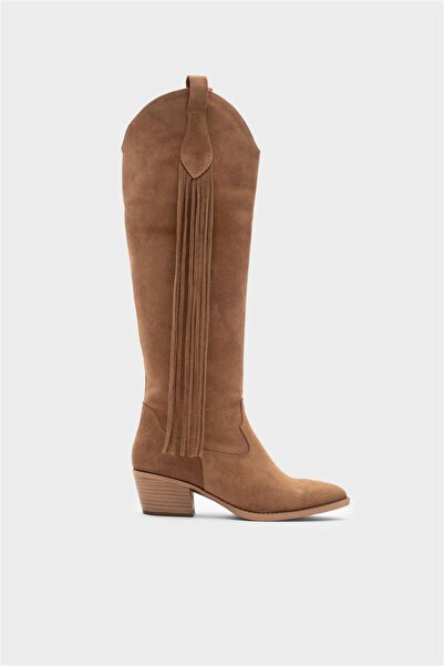 Milaura KADIN SİGARO PÜSKÜL DETAYLI HAKİKİ DERİ KOVBOY ÇİZME 20381