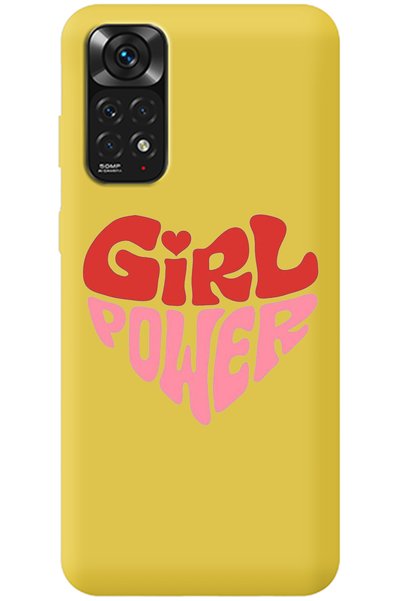 WANNA PROTECT Xiaomi Redmi Note 11S Yellow Inside Velvet Heart Girl Power Pat...