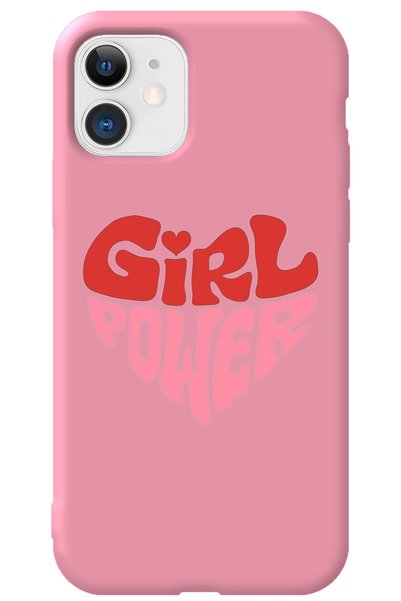 WANNA PROTECT iPhone 11 Pink Inside Velvet Heart Girl Power Patterned Silicon...
