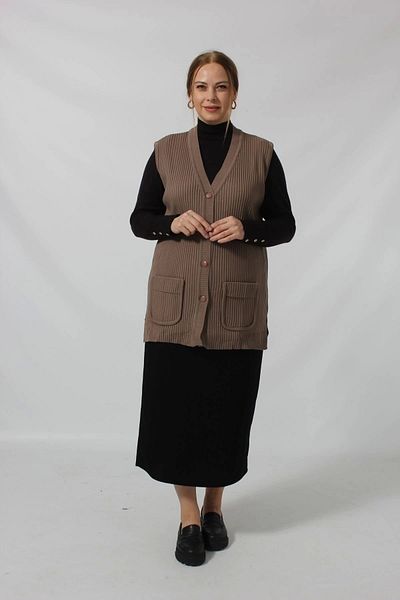 Moda Berray BUTTONED POCKET SEASONAL VEST