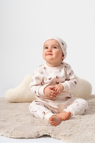 Bubbles 100% Organic Cotton Coconut Pattern Baby 2-Piece Set