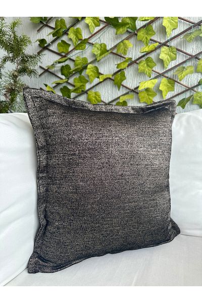 Decamor home Husă de pernă neagră cu detalii aurii