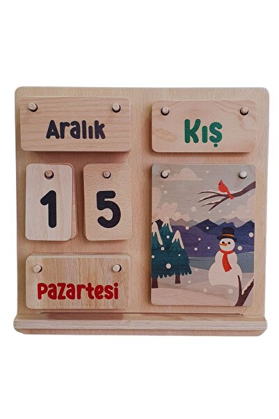 Glowing & Growing Kidsland GG TOYS - Ahşap Takvim (Gün - Ay - Mevsim) (Her Yıla Uygun)
