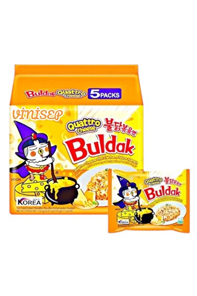 vinisep QUATTRO CHEESE BULDAK RAMEN 5 ADET HELAL DAMGALI