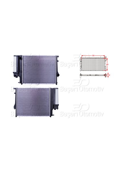 BMW 5 SERISI E34 M50 5.20I. 5.25I M40. 5.18I SU RADYATORU BRAZING MT-AT 520X438X32