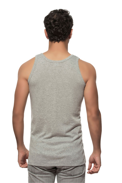 ÖZKAN underwear Boys Rib Tank Top - Pack of 6, 100% Cotton, Flexible and Comfortable Thick Strap