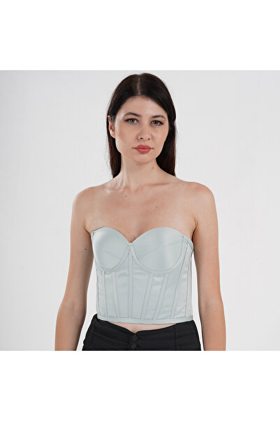 Metay Design نموذج الساتان النعناع الأخضر مشد بوستير