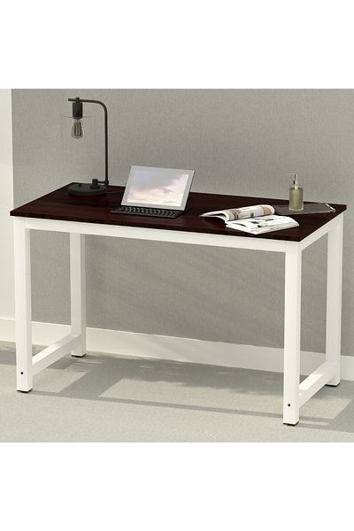 Mahmayi ZCD-25W Modern Study Desk, Modern Executive Desks for Home, Office - Dark Walnut