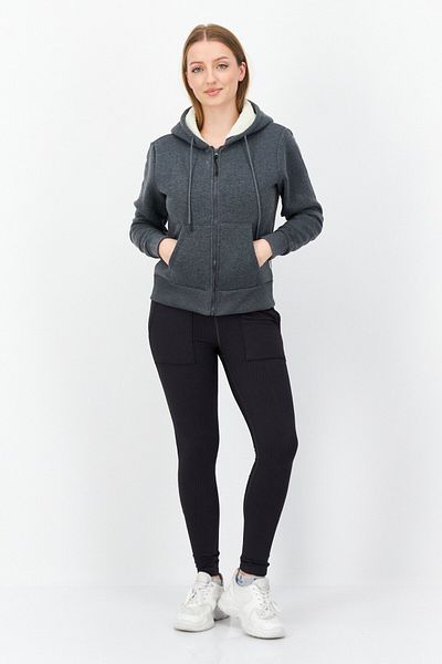 Bearpaw Women Hooded Long Sleeves Heather Jacket, Grey