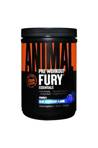 Universal Nutrition Animal Fury, Blue Raspberry, 30